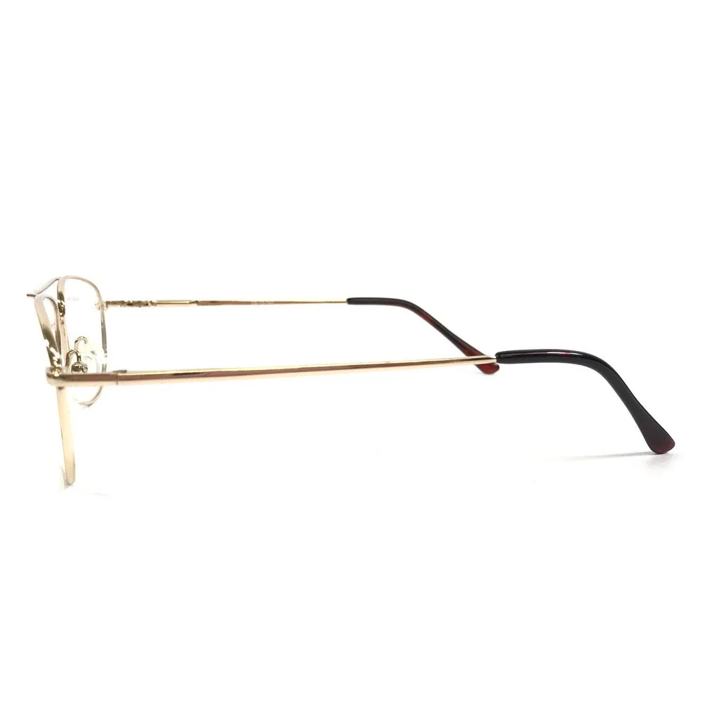 Shiny Gold Aviator Eyeglasses Frames P-115 GOLD Aviator Wire Rim 55-15-140